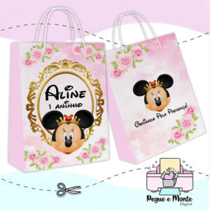 Sacolinha Personalizada Minnie Princesa