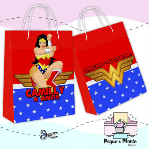 Sacolinha Personalizada Mulher Maravilha