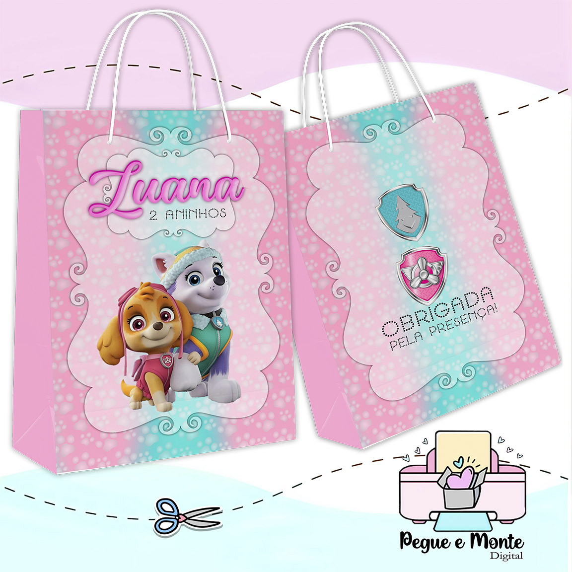 Sacolinha Personalizada Everest e Skye