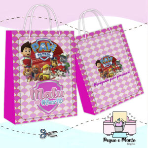 Sacolinha Personalizada Patrulha Canina Menina