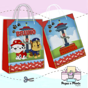 Sacolinha Personalizada Patrulha Canina