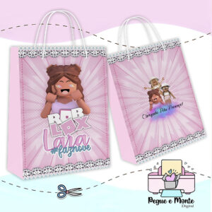 Sacolinha Personalizada Roblox Menina