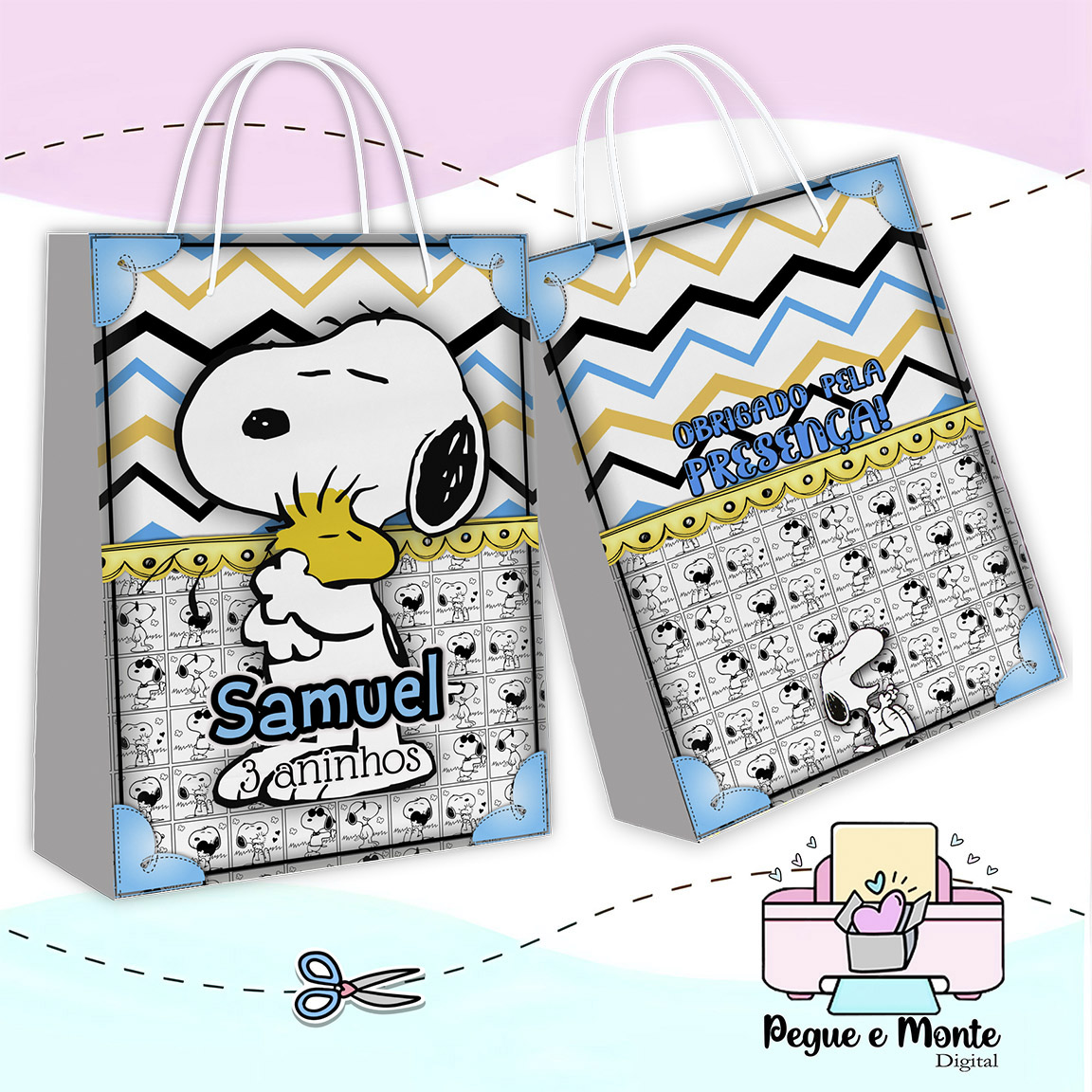 Sacolinha Personalizada Snoopy
