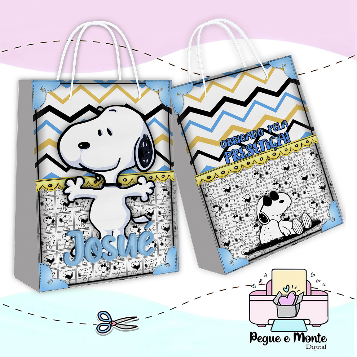 Sacolinha Personalizada Snoopy