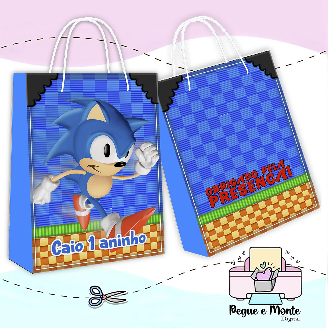 Sacolinha Personalizada Sonic