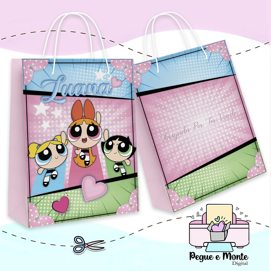 Sacolinha Personalizada Meninas Super Poderosas