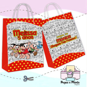 Sacolinha Personalizada Turma da Monica