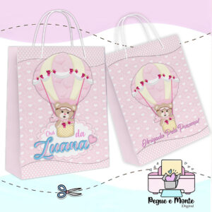 Sacolinha Personalizada Ursinha Baloeira