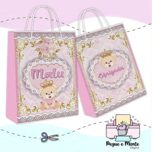 Sacolinha Personalizada Ursinha Princesa