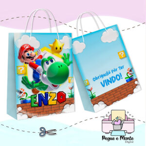 Sacolinha Personalizada Mario Bros