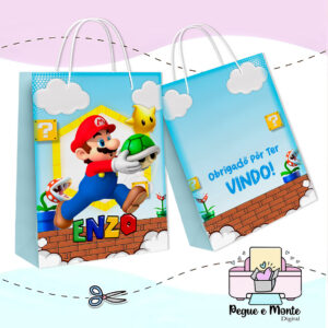 Sacolinha Personalizada Mario Bros