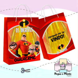 Sacolinha Personalizada Os Incríveis