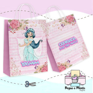 Sacolinha Personalizada Yasmim Aquarelado