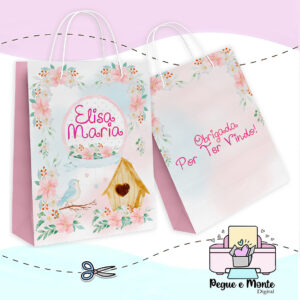 Sacolinha Personalizada Jardim de Passarinho