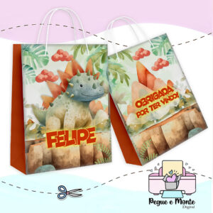 Sacolinha Personalizada Dino Cute