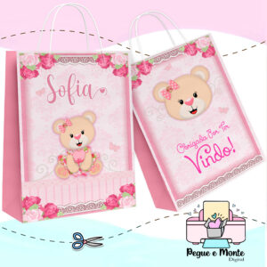 Sacolinha Personalizada Ursinha Cute