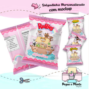 Saquinho para Salgadinho Personalizado Arca de Noé