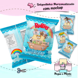 Saquinho para Salgadinho Personalizado Arca de Noé
